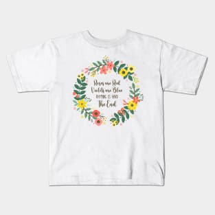 Rhyming is Hard Funny Floral Wreath Kids T-Shirt